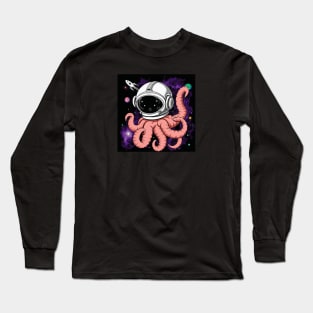 Octopus Astronaut Head Long Sleeve T-Shirt